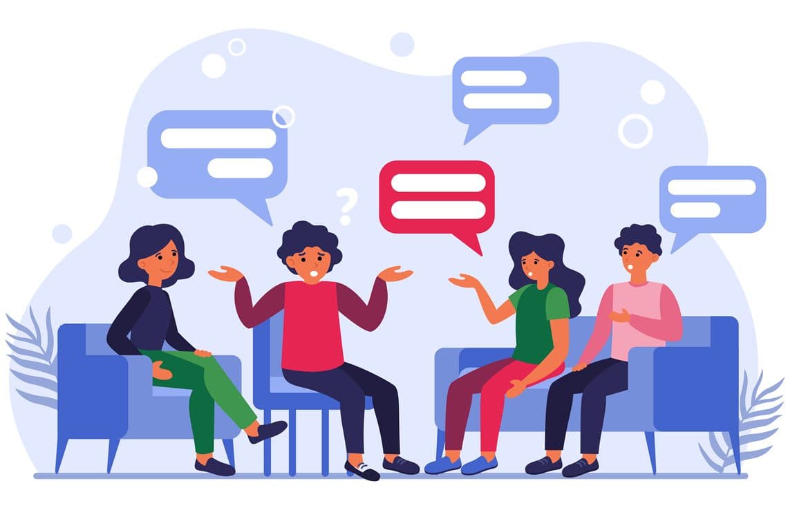 Cidadãos conversando